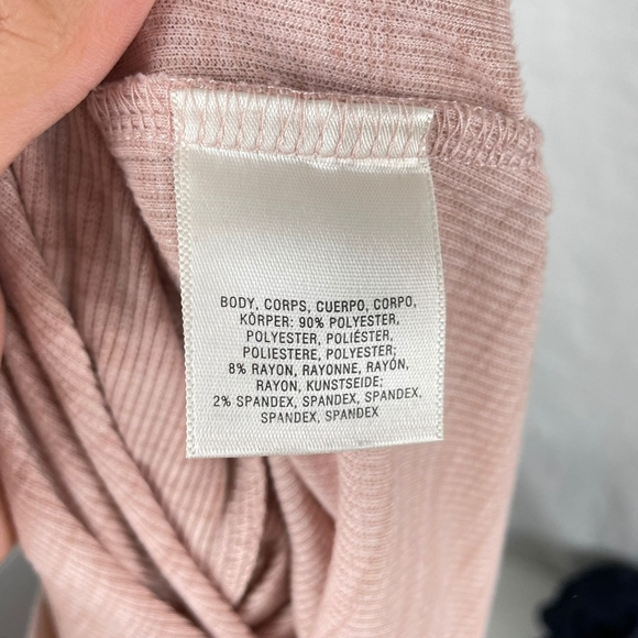 Anthropologie Pure + Good Ribbed Cowl Neck Long Sleeve Mini Dress - Picture 8 of 10